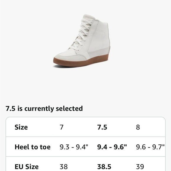 Sorel White Sneaker Boots Sleek Design, Waterproof, New in box - Picture 6 of 6